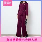 西服裤 女修身 子两件套 气质职场套装 雅丽堡深圳南油春秋高级感时尚