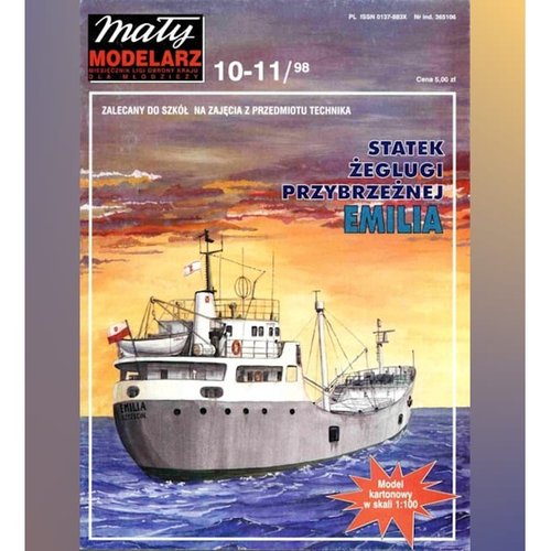 《Maly Modelarz》1998年10-11月刊 干货船Emilia纸模型 DIY手工