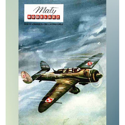 《Maly Modelarz》1961-9期 PZL P-46 Sum轰炸机纸模型 DIY手工