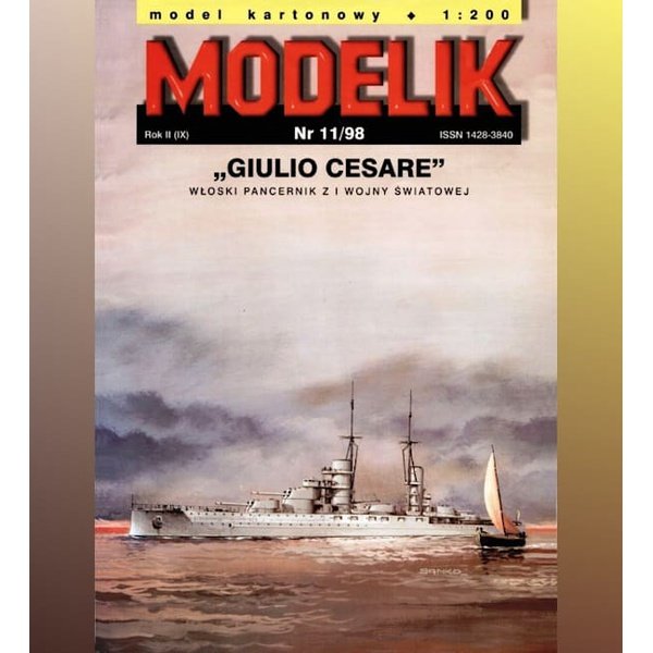 纸模型 Modelik 战列舰朱利奥凯撒 DIY手工制作