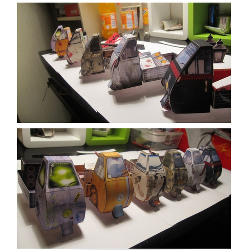 三轮车小三轮蹦蹦车3d立体纸模型DIY手工制作儿童益智折纸玩具