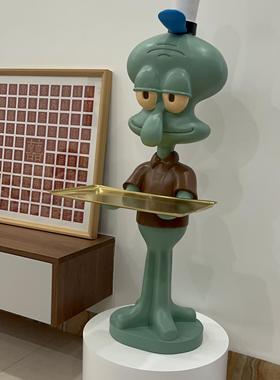 大章鱼托盘眼镜落地超大摆件巨型一米网红手办开业送礼客厅置物架