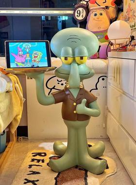 章鱼哥超大托盘电视柜沙发旁边落地装饰搬家乔迁新居开业礼物摆件