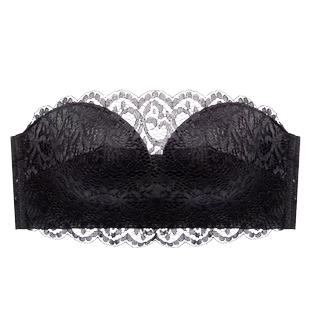 无肩带内衣女小胸聚拢防滑抹胸防走光文胸无钢圈隐形无带薄款胸罩