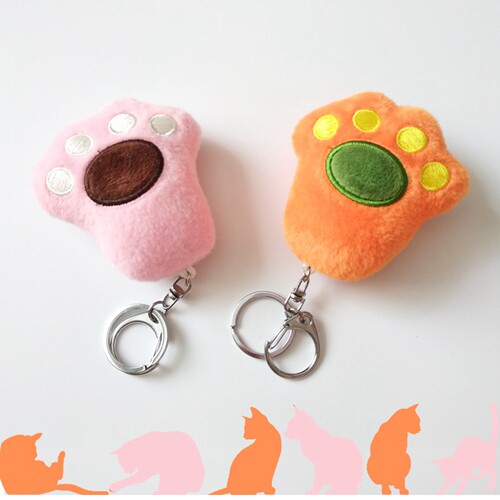 粉红可爱猫咪爪子软萌日本动漫周边卡通钥匙扣包包挂饰现货散货