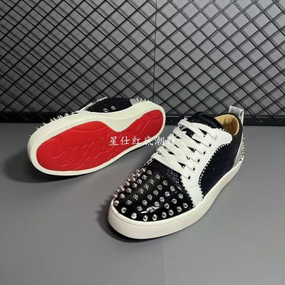 柳丁鞋精神小伙新款红底鞋钉子鞋时尚百搭铆钉潮流广州男女板鞋