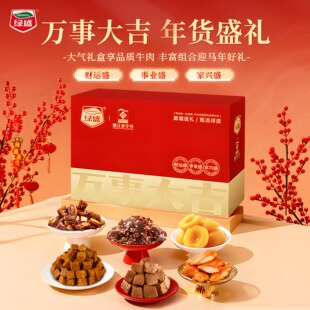 绿盛春节万事大吉礼盒1010g/11款牛肉干牛肉粒肉类零食大礼包送礼