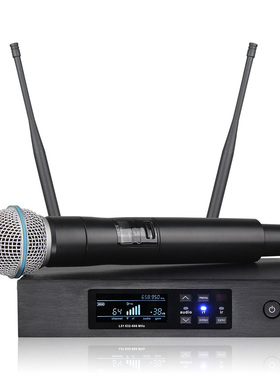 卡拉OK婚庆舞台演出真多样性U段QXD4无线话筒系统防啸叫自动调频