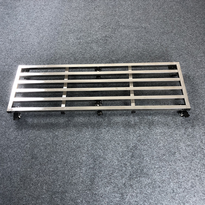 不锈钢支架带轮子可移动花盆底座酒店米面架汤桶架锅架单层架子