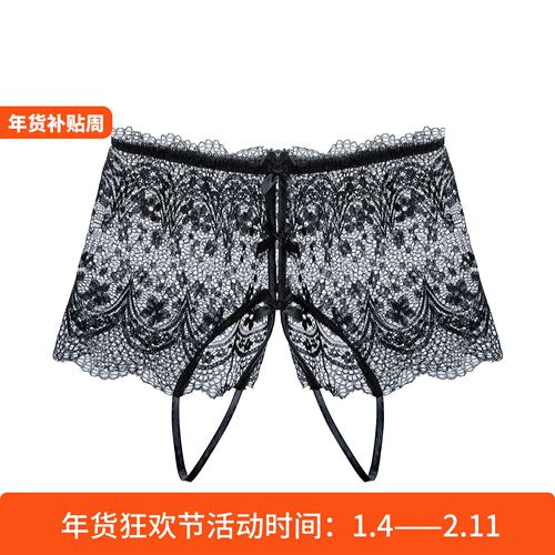 心动俘获•法式蕾丝交叉三角裤女士性感低腰镂空少女内裤女生夏季