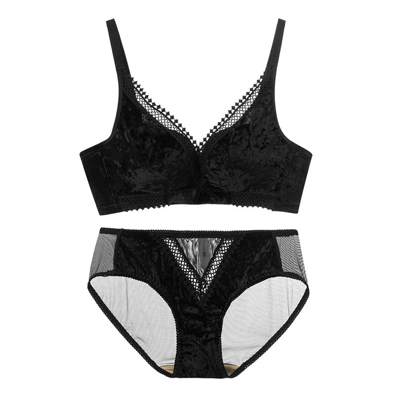 性感蕾丝内衣女小胸聚拢调整收副乳无钢圈平胸显大防下垂文胸套装