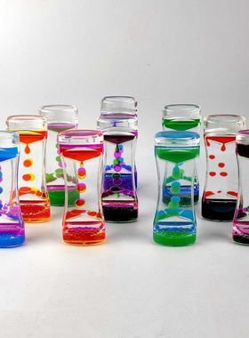 批发KG41双色液体油滴沙漏计时器