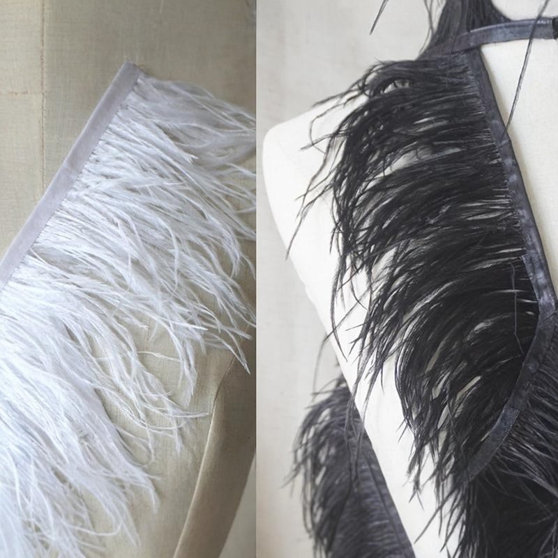 双层加密10-15cm鸵鸟毛布边diy装饰羽毛布条礼服裙边袖装辅料,纺织面料/辅料/配套,羽绒填充物,淘宝优惠券,粉丝福利购,淘宝优惠卷