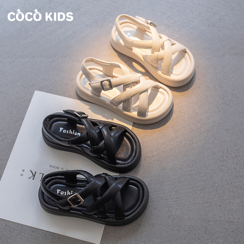 夏款女童编织凉鞋软底儿童沙滩鞋