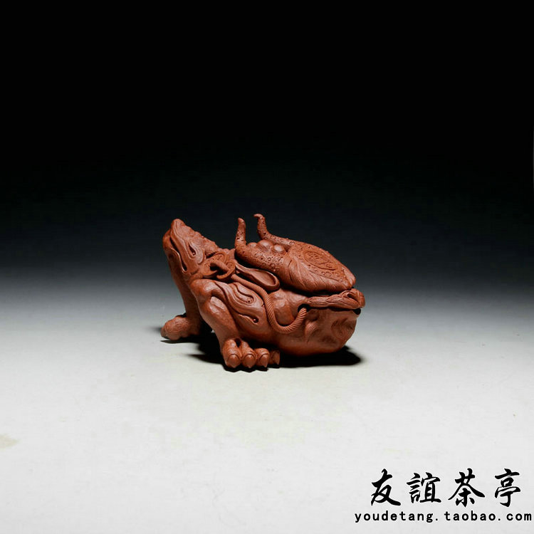 宜兴紫砂摆件雕塑名家吉柏年全手工制 洪福金蟾 茶宠柏年堂