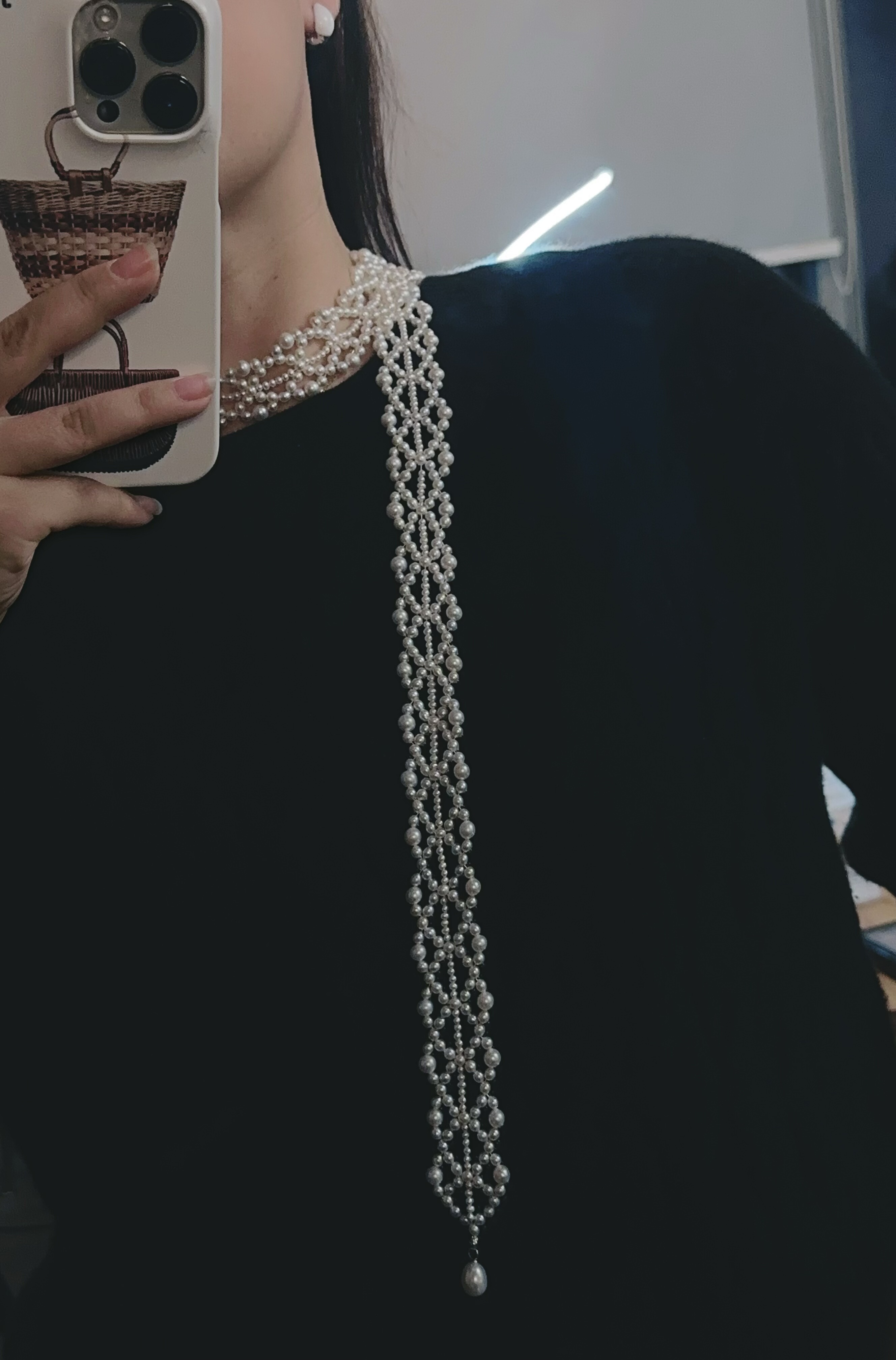 Fuxia馥夏·超美超梦幻蕾丝编织珍珠项链设计款