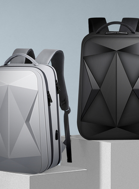 硬壳双肩电脑包可放键盘适用于联想拯救者rog男大容量书包出差包