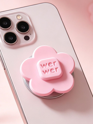 werwer花朵气囊磁吸可拆卸支架Magsafe手机小熊蝴蝶结强磁3d打印