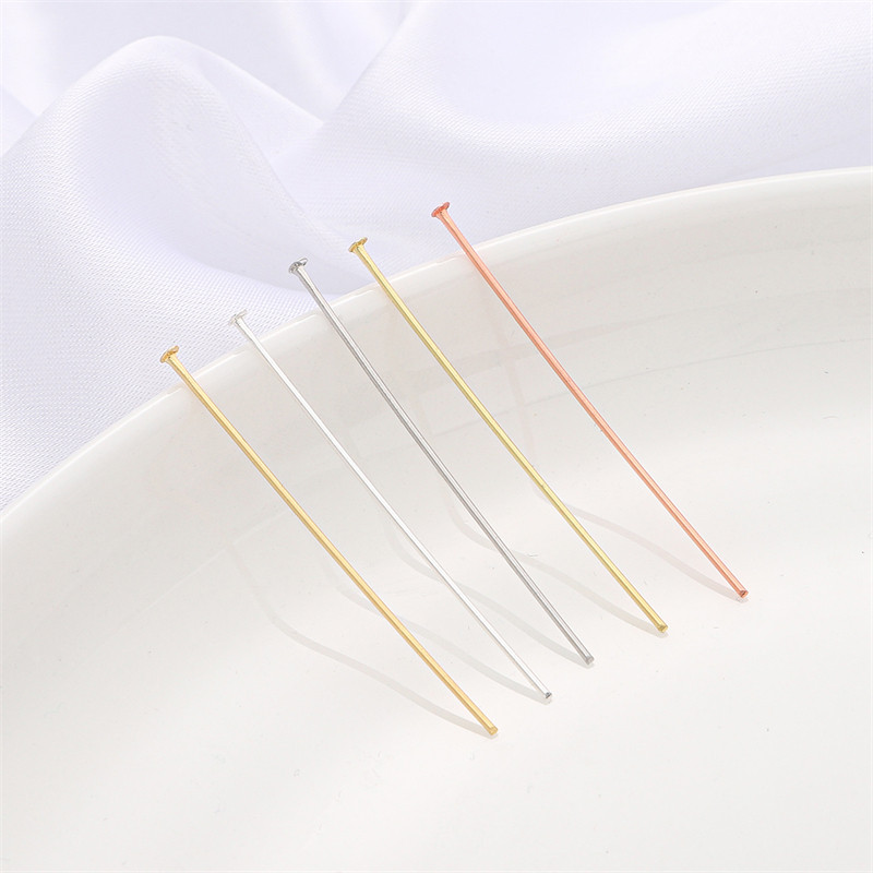 색상 보존 구리 14K18K 금도금 백금은 T 바늘 플랫 헤드 바늘 확장 T 자형 바늘 DIY 수제 재료 액세서리