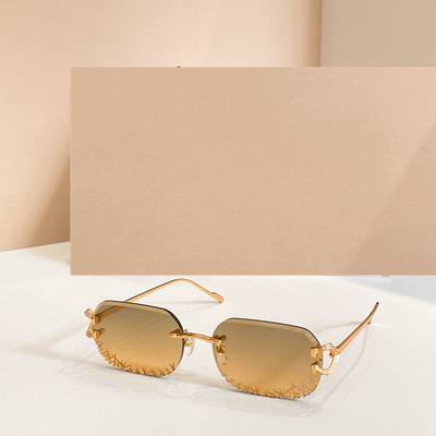 金属无框眼镜情侣通用款潮牌