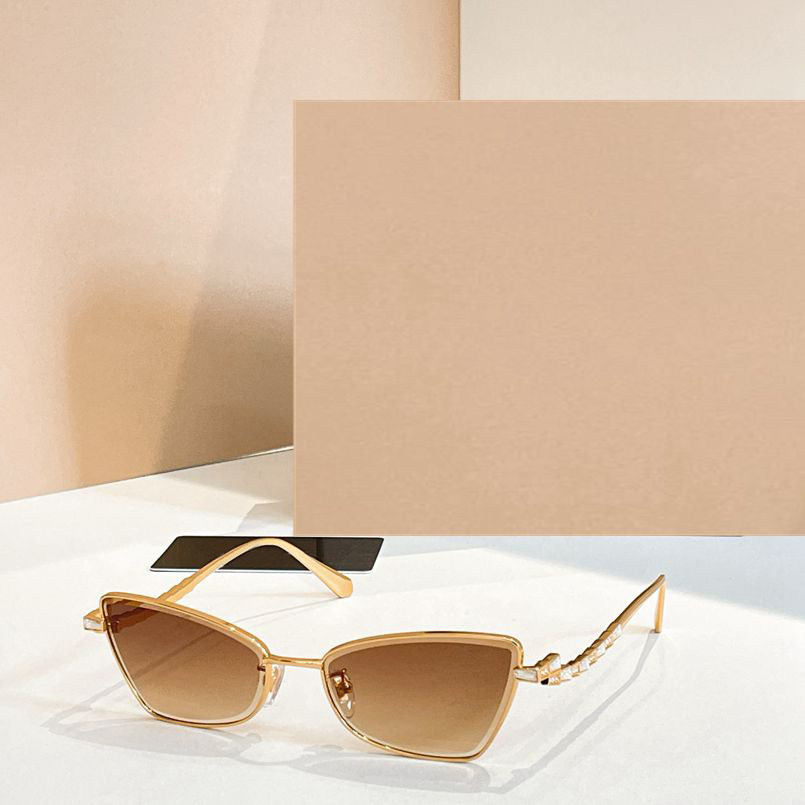 优雅镶钻金属多边形女士太阳眼镜1804时尚遮阳墨镜男防紫外线茶绿