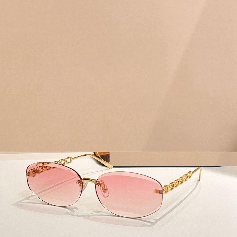 金属椭圆切边无框太阳眼镜女士3016U时尚优雅遮阳墨镜男防紫外线