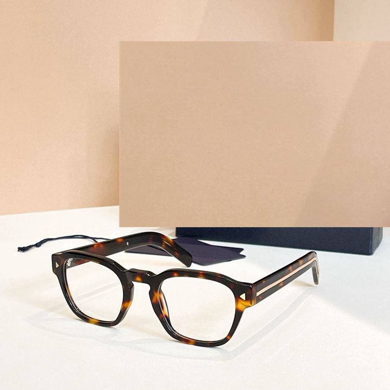 板材方形男女通用平光眼镜架16S时尚素颜光学镜可配度数玳瑁黑灰