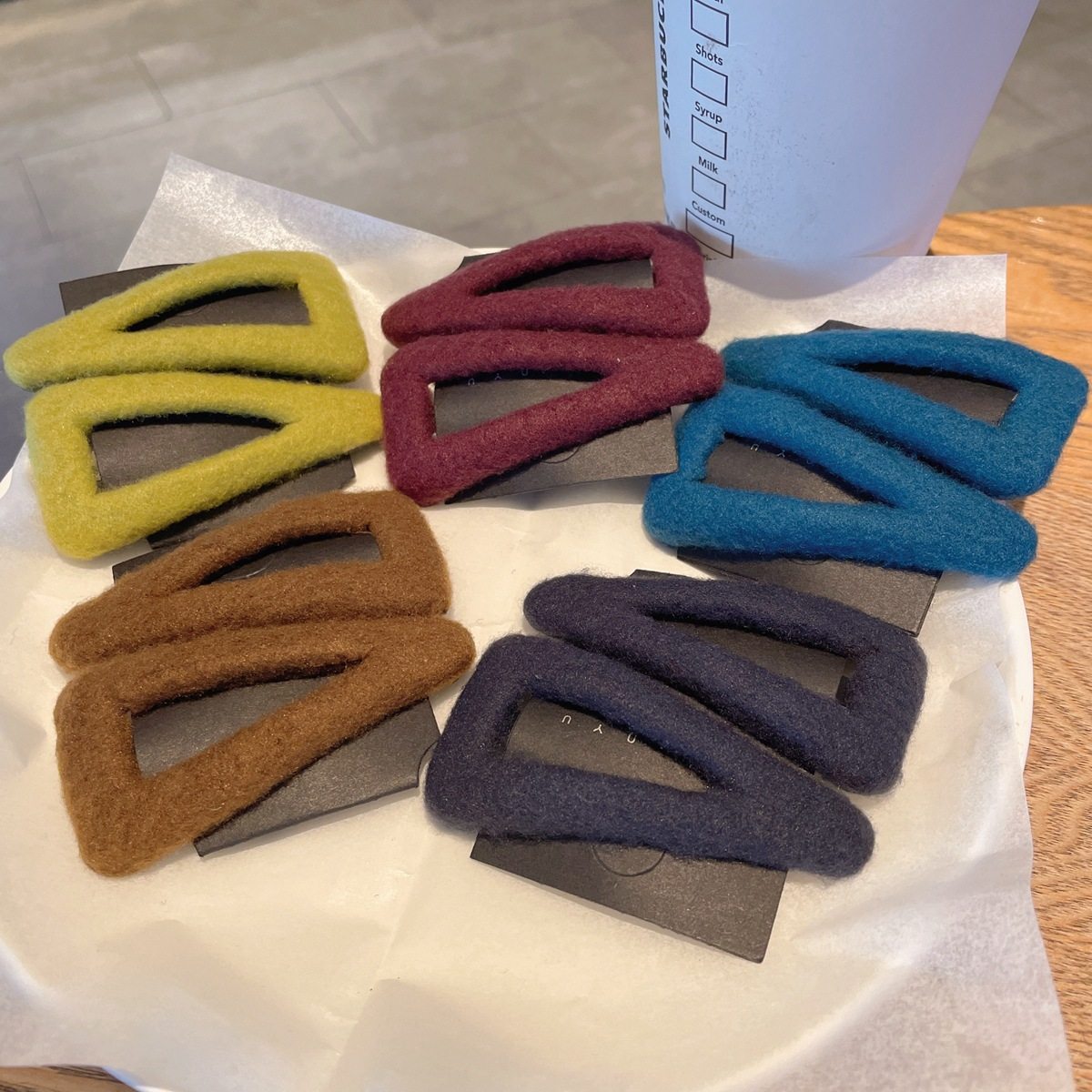 秋冬简约镂空毛呢三角发夹bb夹高级感碎发发卡侧边夹子女刘海,饰品/流行首饰/时尚饰品新,民族风发饰,淘宝优惠券,粉丝福利购,淘宝优惠卷