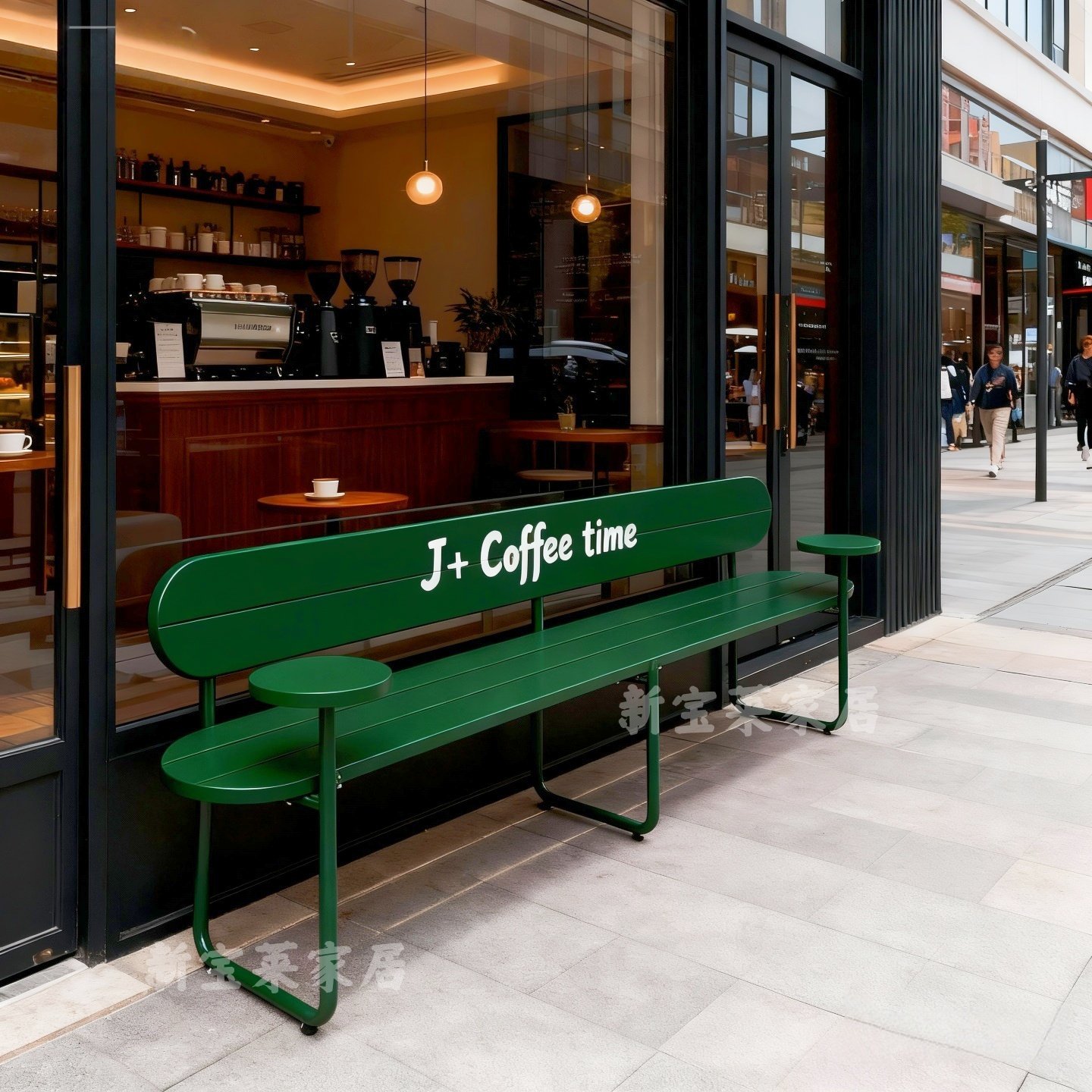 网红打卡户外休闲长椅子