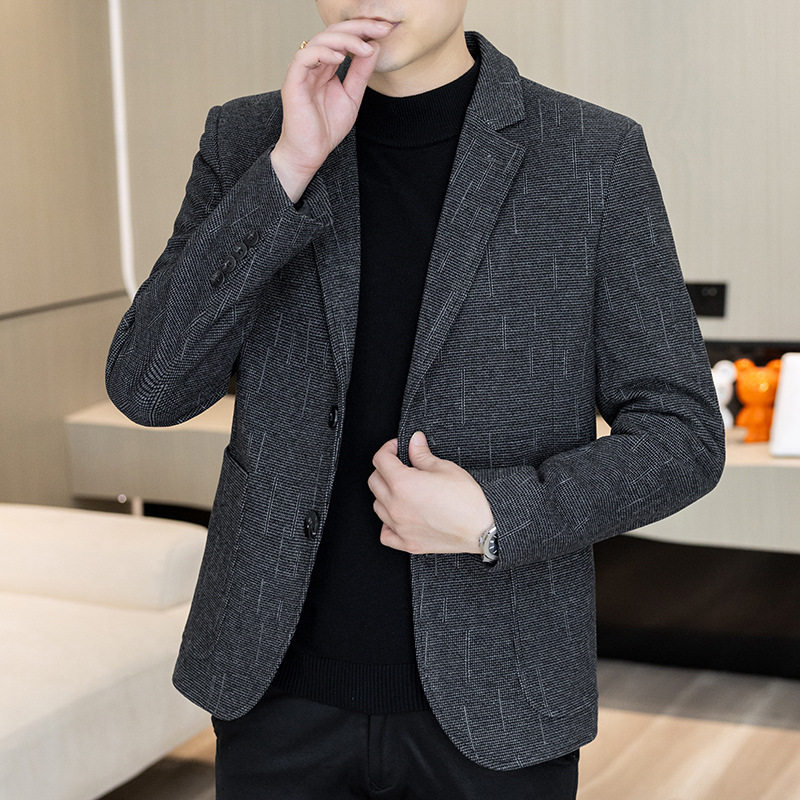 秋冬季韩版修身男士西服春秋外套潮流帅气小西装2025新款时尚单西