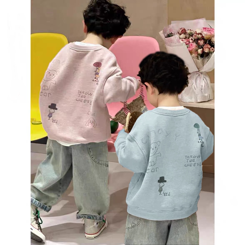 儿童卫衣2026新款男女童春秋季中大童宽松潮流韩版套头衫长袖上衣