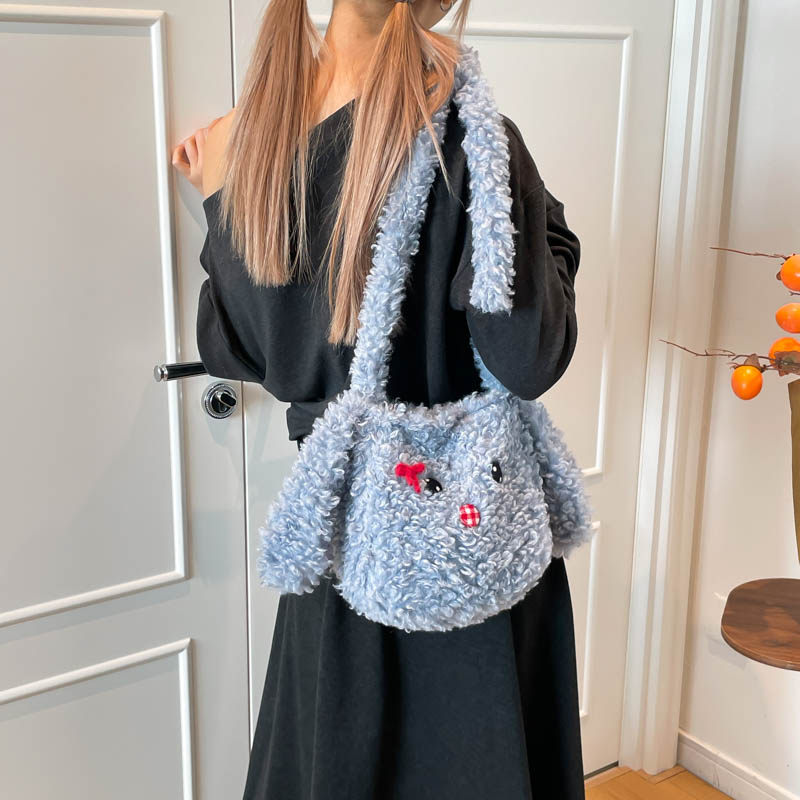 毛茸可爱单肩手机包休闲百搭