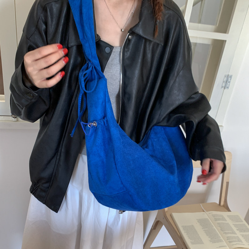 韩国高颜值复古绒面抽绳饺子包新款韩系简约休闲褶皱腋下包大容量,箱包皮具/热销女包/男包,通用款女包,淘宝优惠券,粉丝福利购,淘宝优惠卷