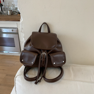 复古学院风双肩包包mini女包2025新款小众高级感秋冬百搭手提背包