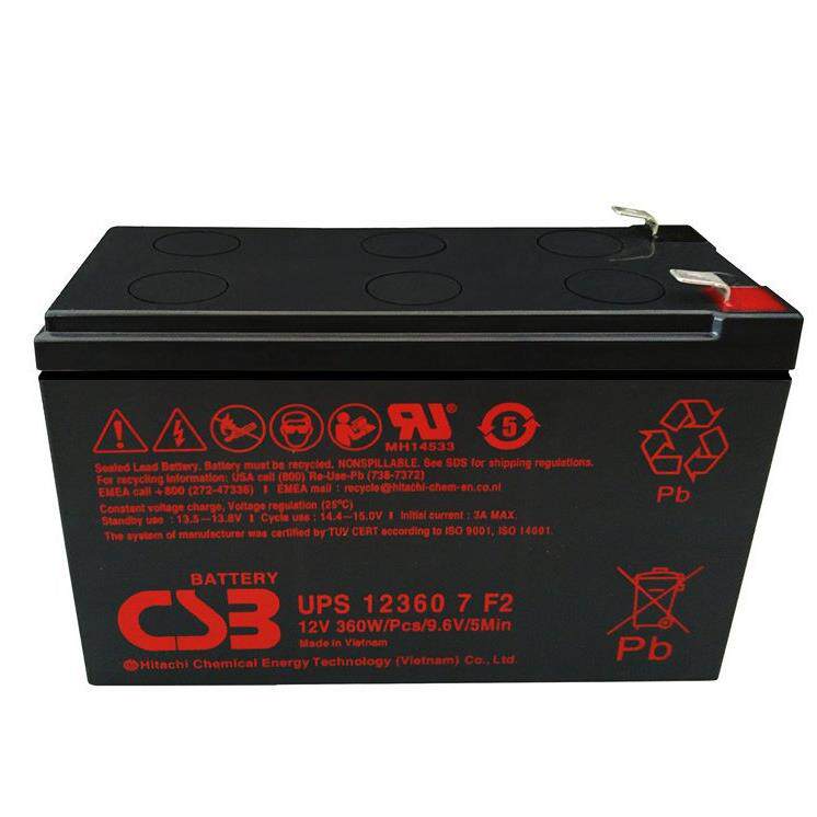 CSB蓄电池UPS12360 12V360W机房UPS电源配套 消防照明 EPS直流屏