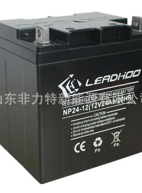 LEADHOO蓄电池12V24AH胶体NP24-12G消防应急照明直流屏配电柜