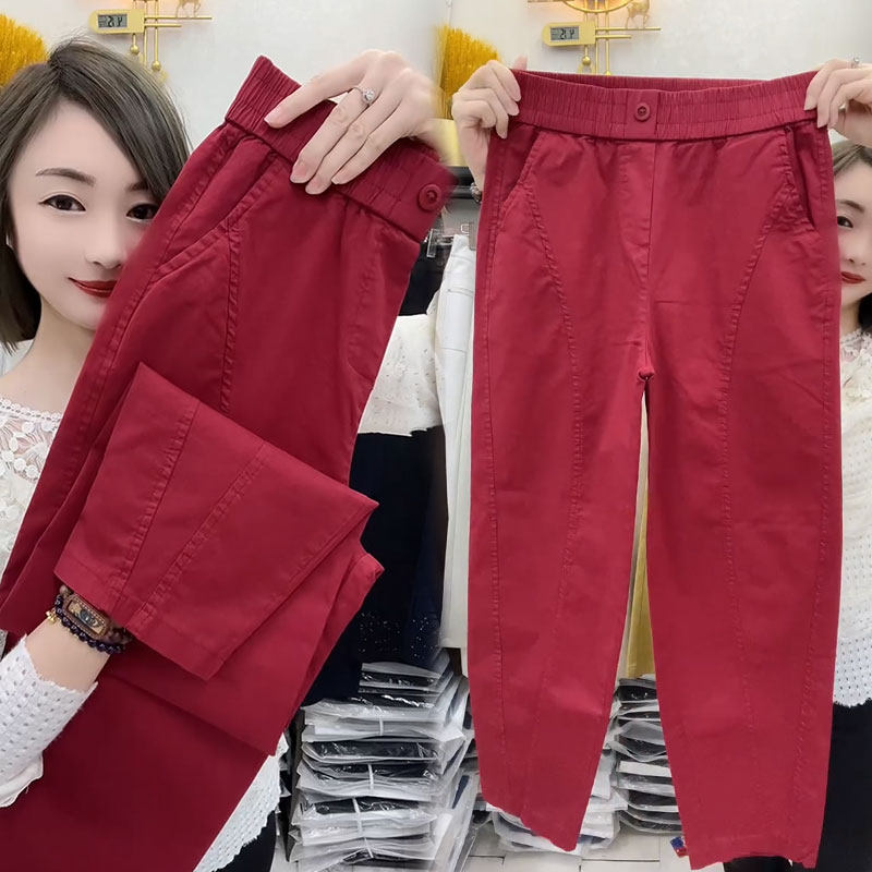 高腰运动休闲九分裤百搭女裤