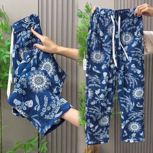 高腰运动休闲直筒裤薄款女裤