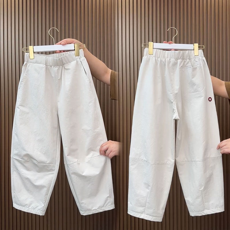 速干八分休闲裤女2026夏季新款哈伦裤宽松显瘦运动裤小个子萝卜裤