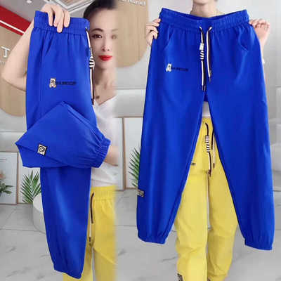 高腰运动休闲九分裤百搭女裤