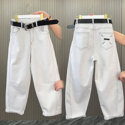 高腰九分裤常规牛仔裤秋款哈伦裤