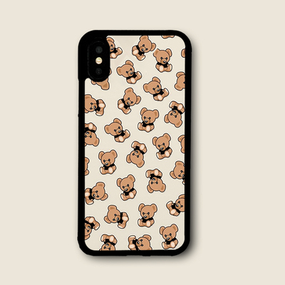 欧美ins新款13pro可爱泰迪熊适用苹果12/11promax/678p/xr手机壳x