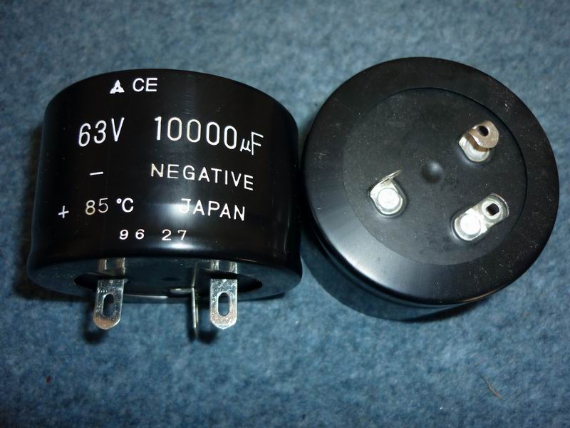 63v10000uf ce  japan  50x50mm  松下铝电解电容 三脚电容器
