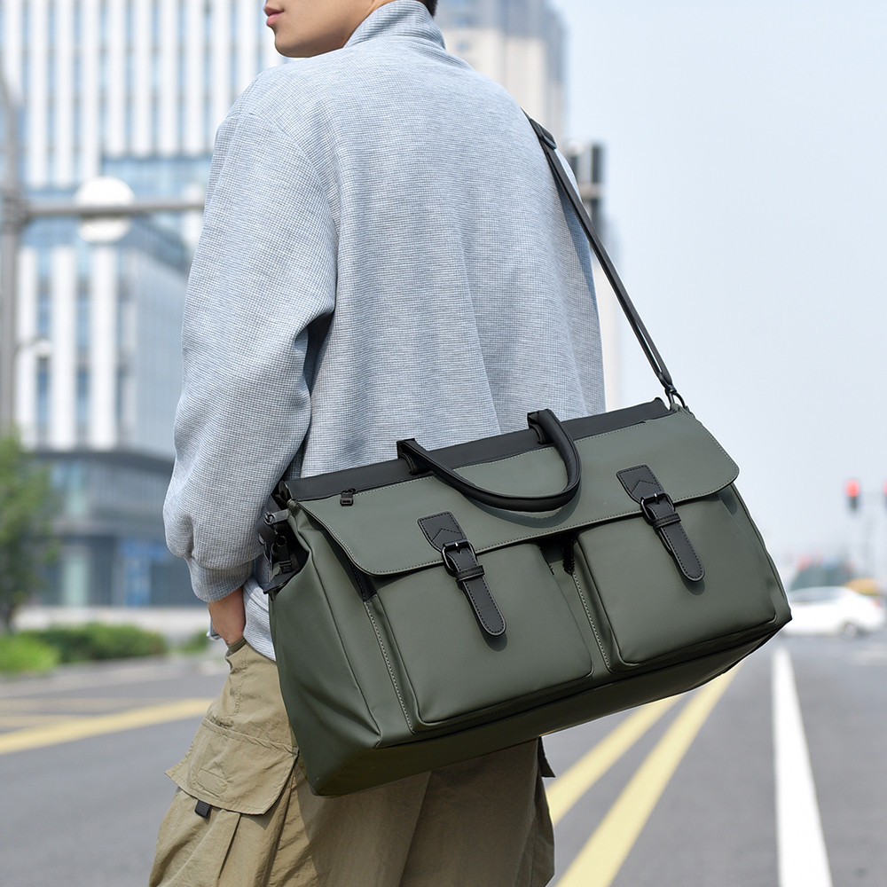 男士大容量单肩行李外出包休闲轻便手提斜挎包简约时尚男士包袋