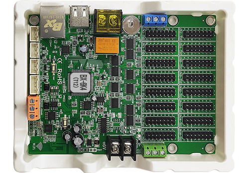 LED电子显示屏单双控制卡BX-6K4-T12(网+RS232+RS485)多区域字库