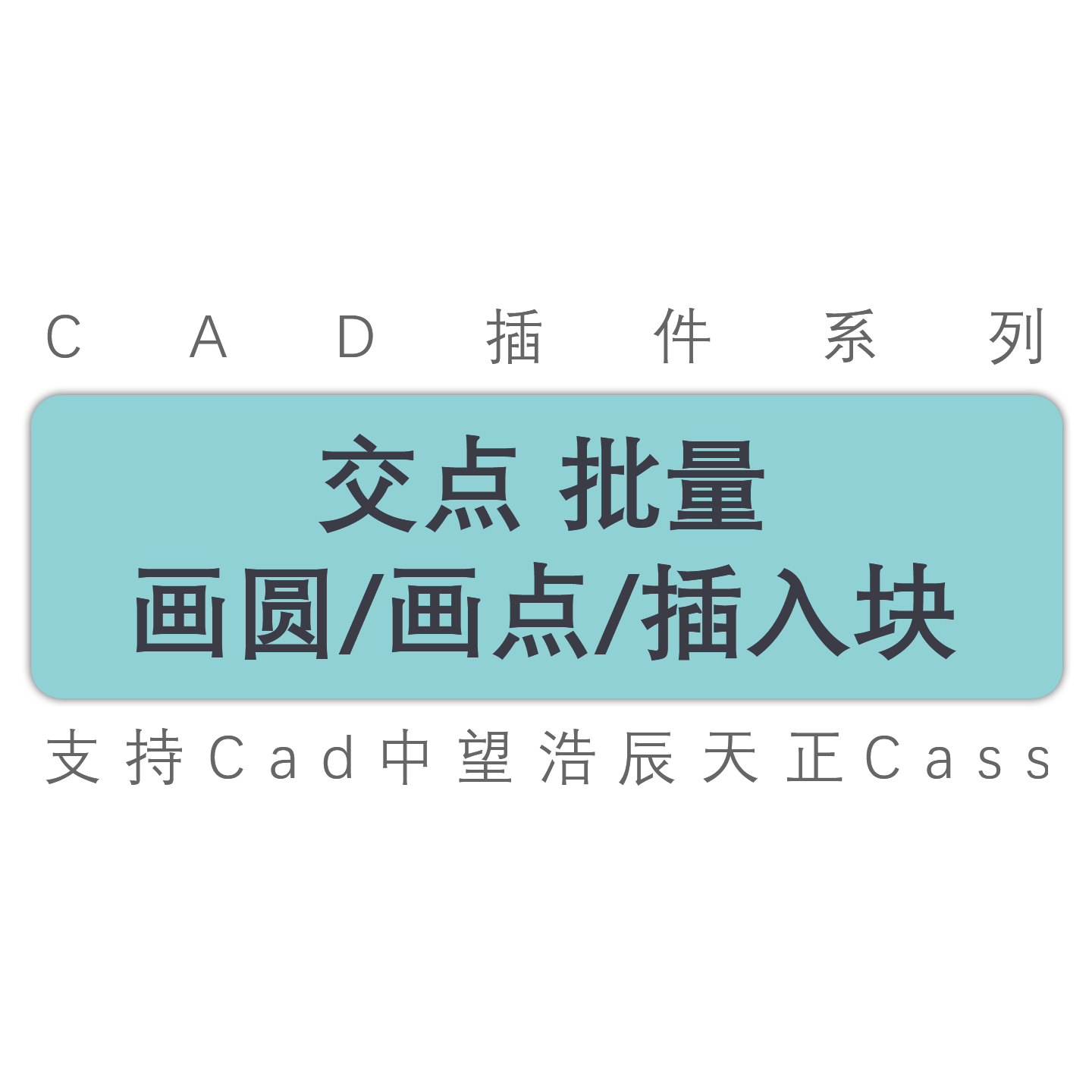cad交点画圆绘制点插块工具插件