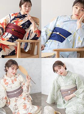 日本和服浴衣女传统款式高级纯棉质地日本旅游写真和服浴衣YUKATA
