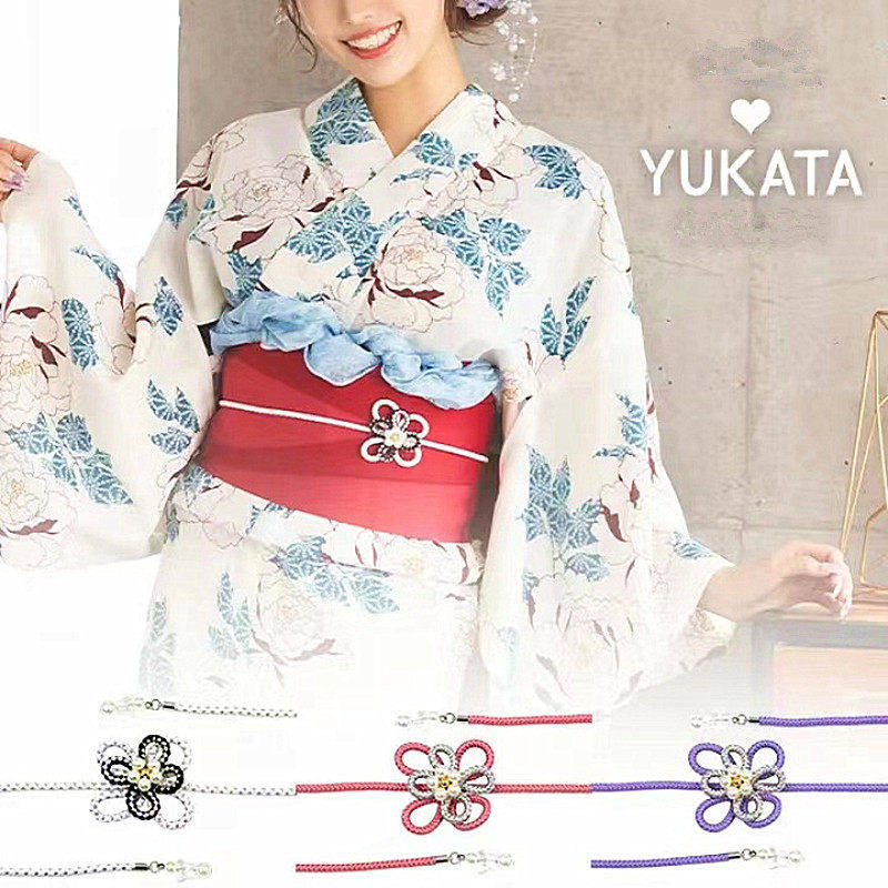 日本手工编织带缔 浴衣腰带配件 腰带装饰绑绳 和服小物 多颜色