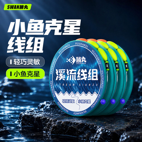 胜丸溪流线组金袖钩秋田狐钩三粒漂白条石斑鳑鲏马口七星漂钓组