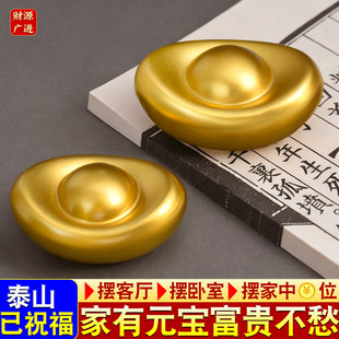 金元宝摆件招财实心黄铜大小号黄铜聚宝盆招财聚财百福缸桌面礼品